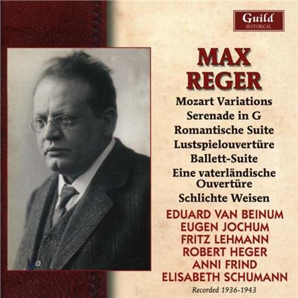 Eduard van Beinum, Eugen Jochum, Fritz Lehmann, Robert Heger, Anni Frind, &hellip; - Max Reger - Recordings 1936-1943 (2 CDs)