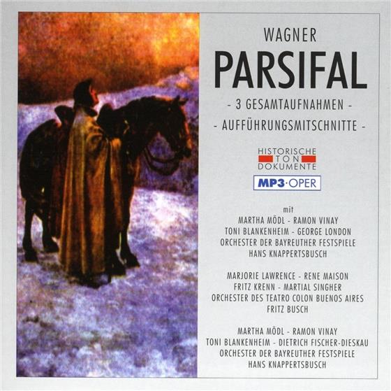Martha Mödl, Ramon Vinay, Toni Blankenheim, George London, … - Parsifal - Mp3 - 3 Gesamtaufnahmen - Aufführungsausschnitte 2 CDs
