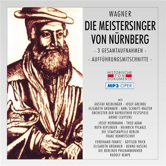 Gustav Neidlinger, Josef Greindl, Elisabeth Grümmer, Karl Schmitt-Walter, … - Die Meistersinger Von Nürnberg - MP3 - 3 Gesamtaufnahmen - Aufführungsmitschnitte 2 CD