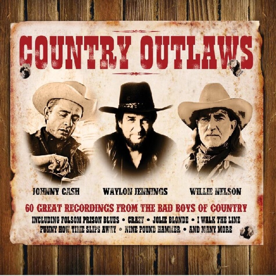 Cash, Jennings & Nelson - Country Outlaws 3 CDs