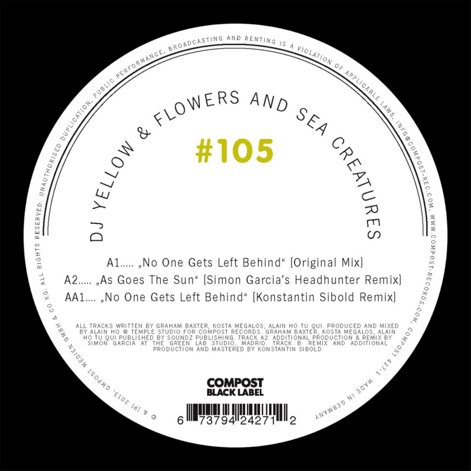 DJ Yellow & Flower And Sea Creatures - Compost Black Label 105 LP