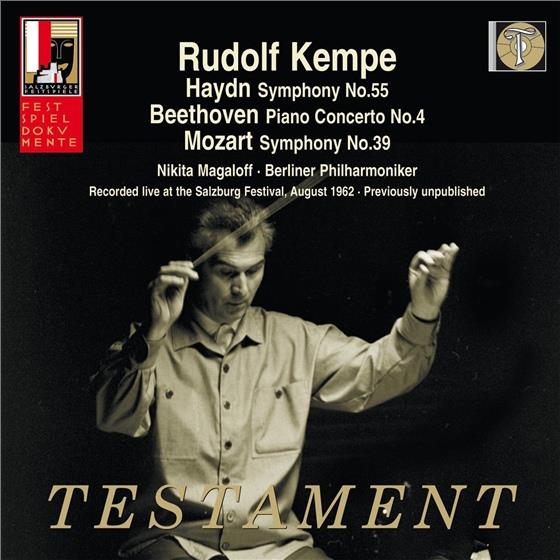 Joseph Haydn (1732-1809), Ludwig van Beethoven (1770-1827), Wolfgang Amadeus Mozart (1756-1791), Rudolf Kempe, … - Haydn - Symphony No.55, Beethoven - Piano Concerto 4, Mozart - Symphony 39