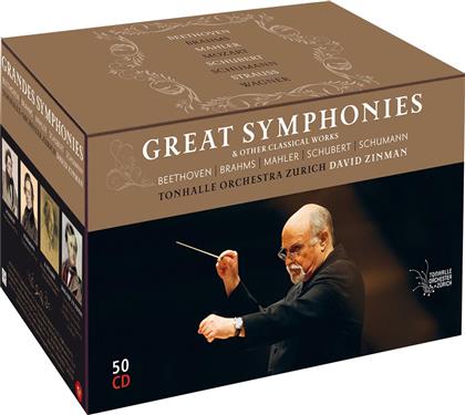 David Zinman, Tonhalle Orchester Z&uuml;rich, Ludwig van Beethoven (1770-1827), Johannes Brahms (1833-1897), &hellip; - Great Symphonies. The Zurich Years 1995 -2014 (50 CDs)