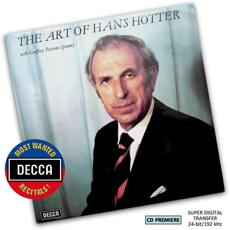 Hans Hotter & Geoffrey Parsons - Art Of Hans Hotter