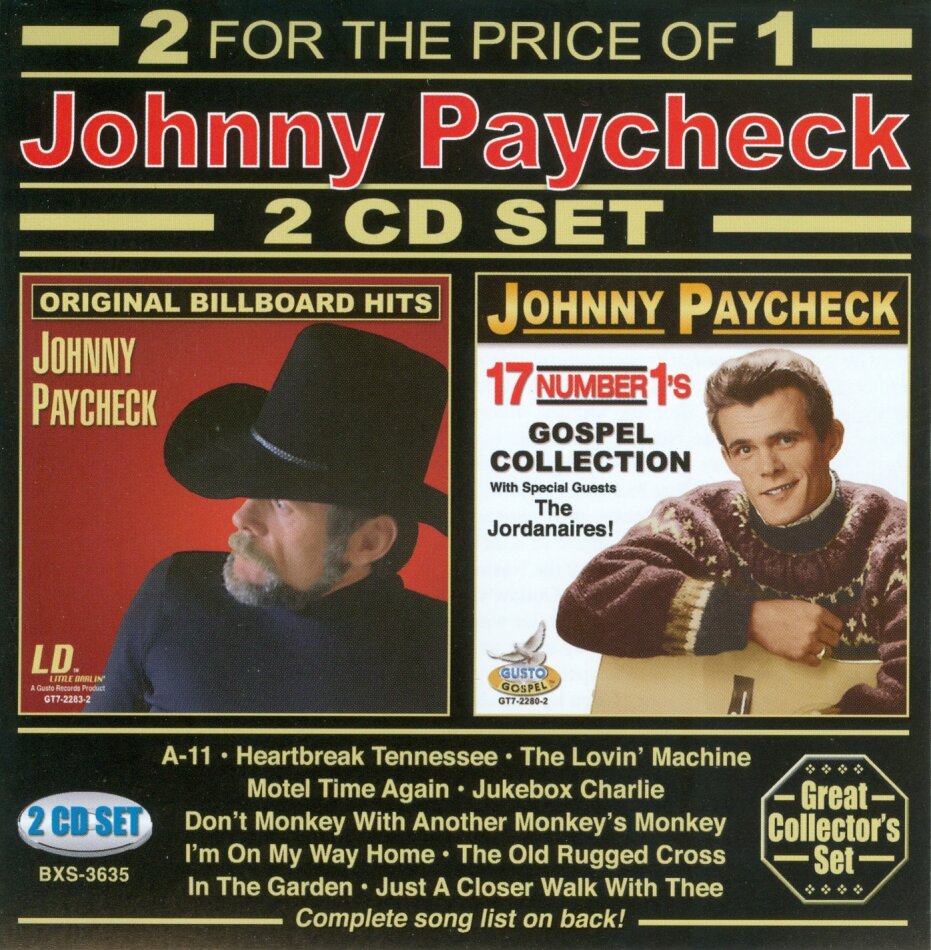 Johnny Paycheck - Original Billboard Hits/17 Number 1's: Gospel Collection 2 CDs