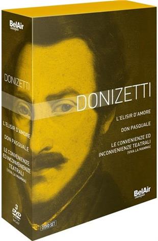 Gaetano Donizetti (1797-1848), Gardner, Evelino Pidò, Orchester Oper Paris, … - L'elisir D'amore, Don Pasquale, Viva La Mamma 3 CDs