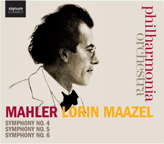 Gustav Mahler (1860-1911), Lorin Maazel, Sarah Fox & Philharmonia Orchestra - Symphony Nr. 4, 5 & 6 3 CD