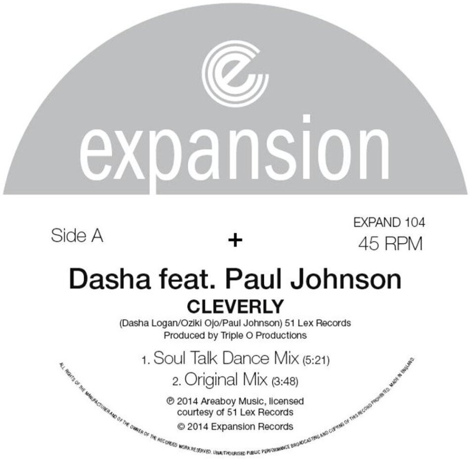 Dasha feat. Paul Johnson - Cleverly 12" Maxi