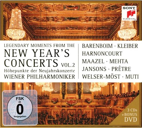 Daniel Barenboim, Kleiber, Nikolaus Harnoncourt, + & Wiener Philharmoniker - Höhepunkte Der Neujahrskonzerte 2 3 CDs + DVD