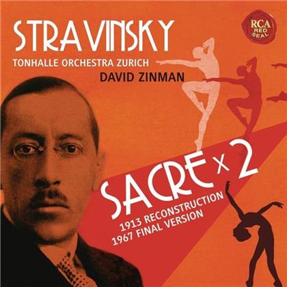 Igor Strawinsky (1882-1971), David Zinman & Tonhalle Orchester Z&uuml;rich - Le Sacre Du Printemps x 2 - Versions: 1913 Reconstruction & 1967 Final Version (2 CDs)
