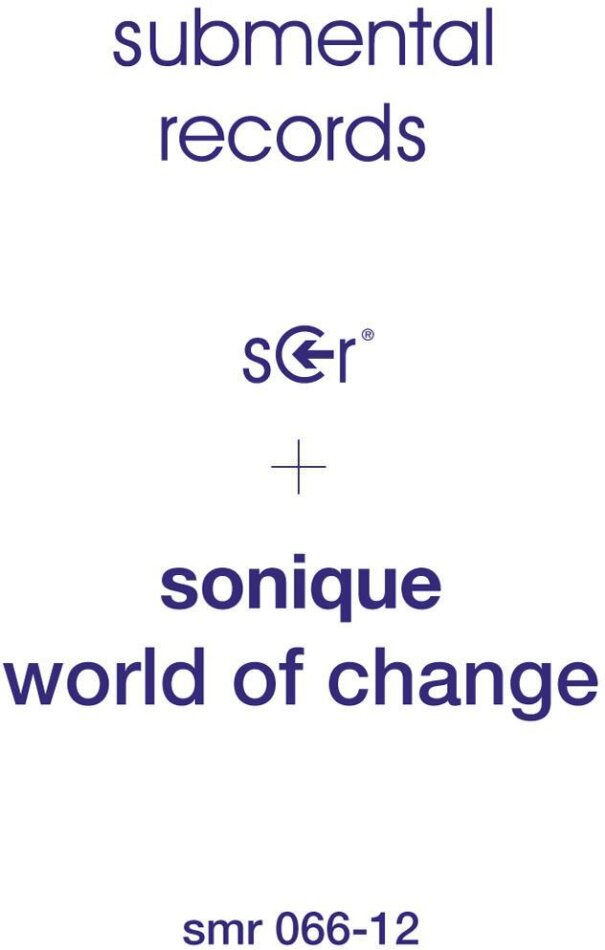 Sonique - World Of Change 12" Maxi