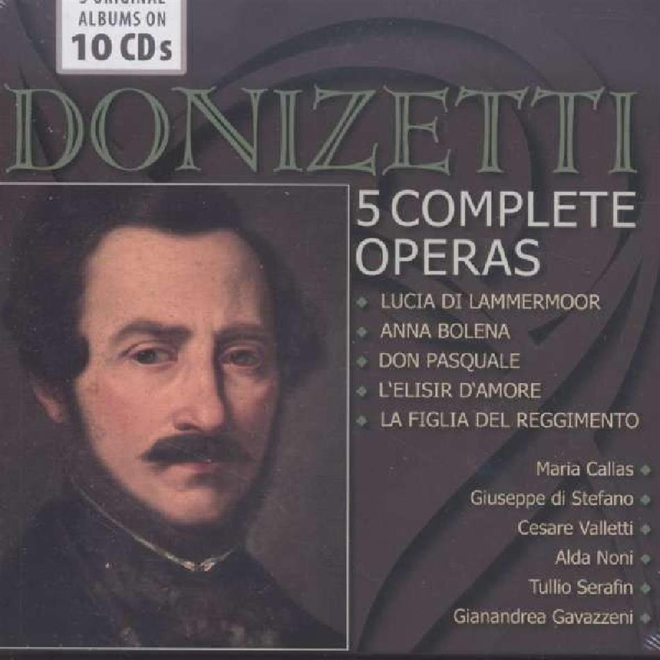 Maria Callas, Giuseppe Di Stefano, Cesare Valletti, Alda Noni, Tullio Serafin, … - 5 Complete Operas - Luica De Lammermoor, Anna Bolena, Don Pasquale, L'Elisir D'Amore, La Figliea Del Reggimento 10 CDs