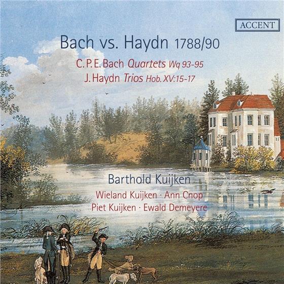 Barthold Kuijken, Wieland Kuijken, Anne Cnop, Piet Kuijken, Ewald Demeyere, … - Bach Vs. Haydn 1788/90 - Bach: Quartets Wq 93-95, Haydn: Trios Hob. XV:15-17 2 CDs