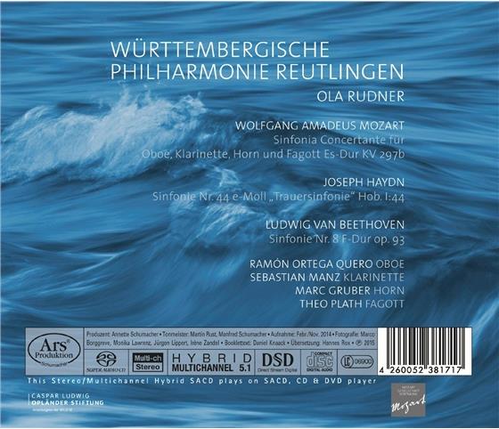 Wolfgang Amadeus Mozart (1756-1791), Joseph Haydn (1732-1809), Ludwig van Beethoven (1770-1827), Ola Rudner, … - Württembergische Philharmonie Reutlingen SACD