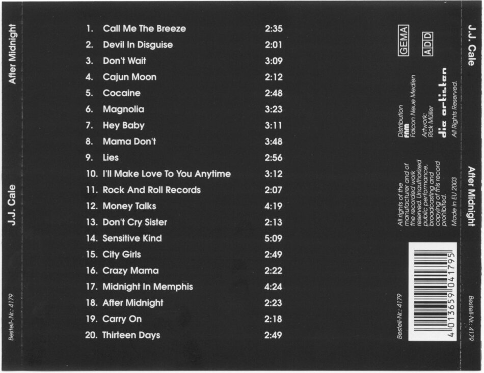 J.J. Cale - After Midnight - Membran Records