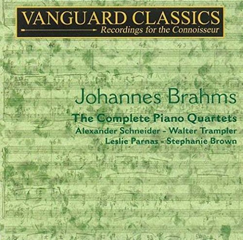 Alexander Schneider & Johannes Brahms (1833-1897) - Quartett Fuer Klavier Op25 2 CDs
