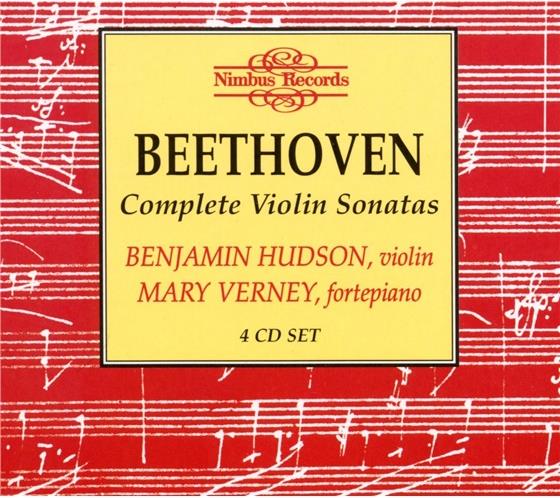 Benjamin Hudson (Violine) & Ludwig van Beethoven (1770-1827) - Sonate Fuer Violine & Klavier 4 CDs