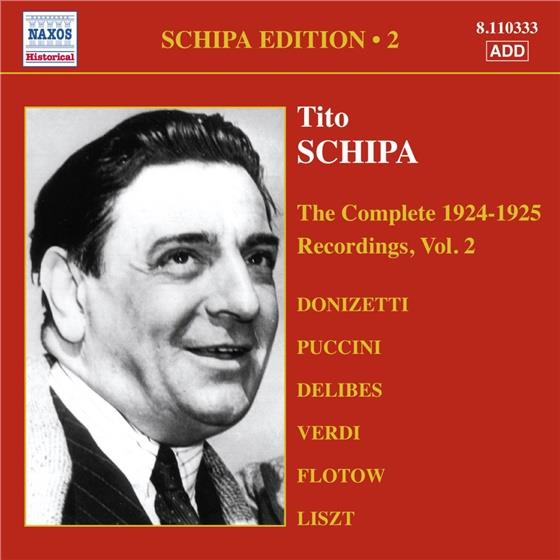 Tito Schipa & Diverse Gesang - Compl. Recordings 2
