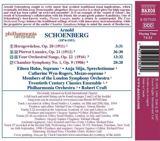 Anja Silia & Arnold Schönberg (1874-1951) - Pierrot Lun/Kammersinf 1/Ua