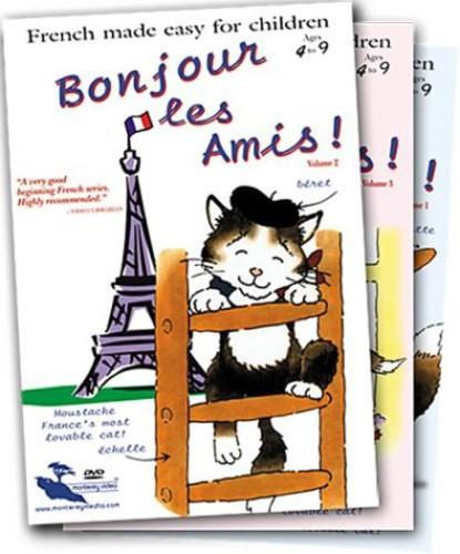 Bonjour les amis - French made easy for children 1-3 3 DVDs