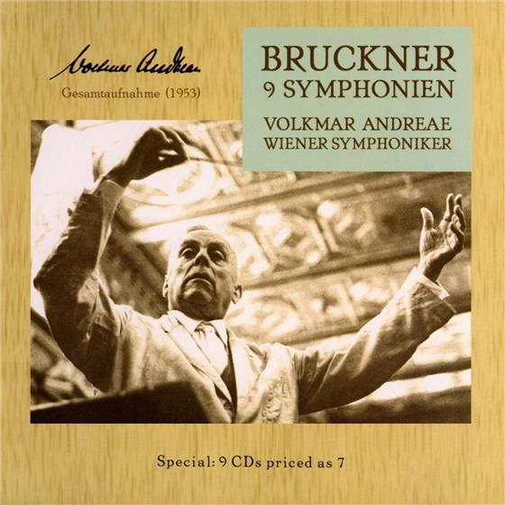 Wiener Symphoniker / Andreae Volkmar & Anton Bruckner (1824-1896) - Sinfonier Nr1-Nr9 9 CDs
