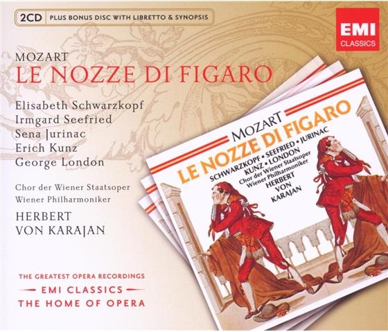 Erich Kunz, Irmgard Seefried, George London, Elisabeth Schwarzkopf, … - Nozze Di Figaro 2 CDs