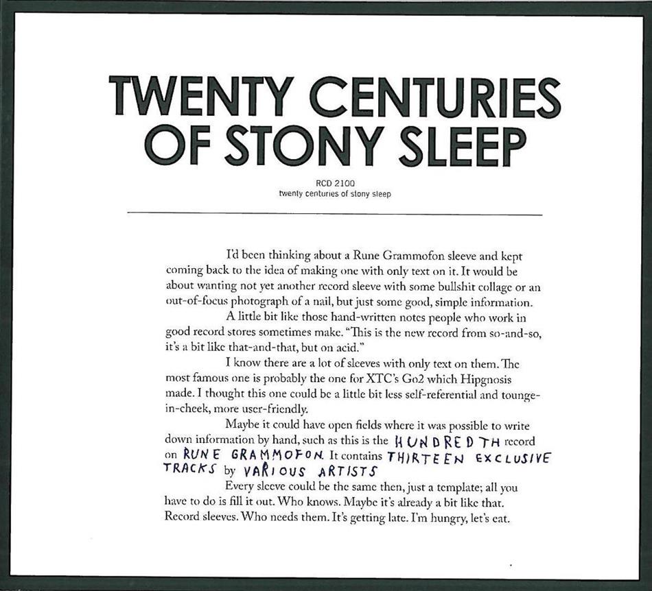 Twenty Centuries Of Stony Slee