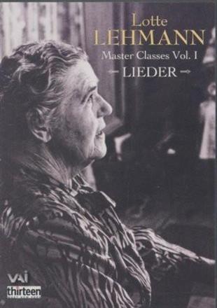 Lotte Lehmann - Master Classes Vol. 1 VAI Music