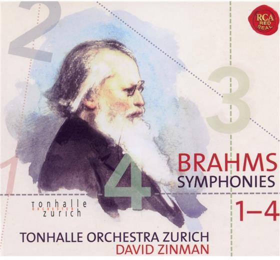 Zinman David / Tonhalle Orchester Zürich & Johannes Brahms (1833-1897) - Symphonies 1-4 3 CDs