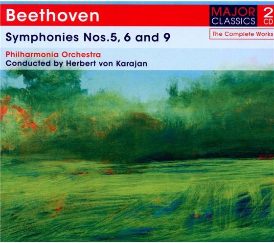 Ludwig van Beethoven (1770-1827), Herbert von Karajan & Philharmonia Orchestra - Symphonies Nos.5,6 And 9 2 CDs