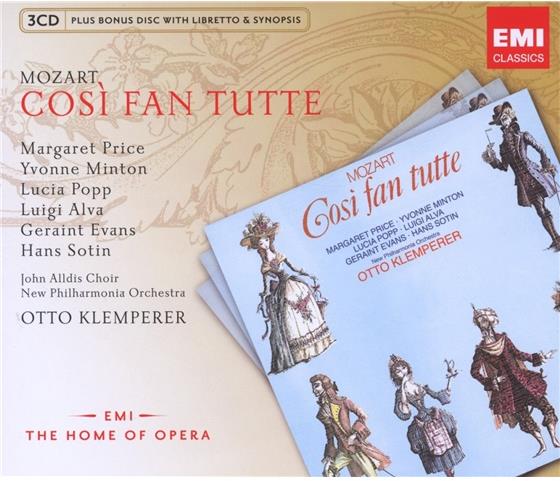 Klemperer Otto / Price M. / Popp / Pol & Wolfgang Amadeus Mozart (1756-1791) - Cosi Fan Tutte 4 CDs