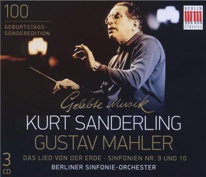 Sanderling Kurt / Berliner Sinfonieorch. & Gustav Mahler (1860-1911) - Lied Von Der Erde / Sinfonie (3 CDs)