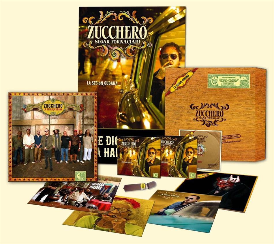 Zucchero - La Sesion Cubana - Limited Deluxe Box - incl. Cigar USB Pen Drive 2 CD + DVD + LP