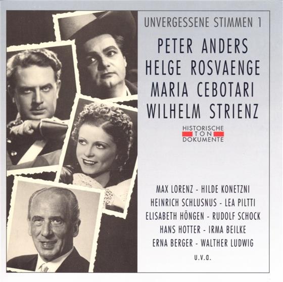 Anders / Rosvaenge / Cebotari / Strienz - Unvergessene Stimmen 1 2 CDs