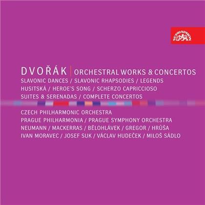 Antonin Dvor&aacute;k (1841-1904), V&aacute;clav Neumann, Sir Charles Mackerras, Jiri Belhlavek, Gregor Bohumil, &hellip; - Orchesterwerke und Konzerte - Orchestral Works & Concertos (8 CDs)