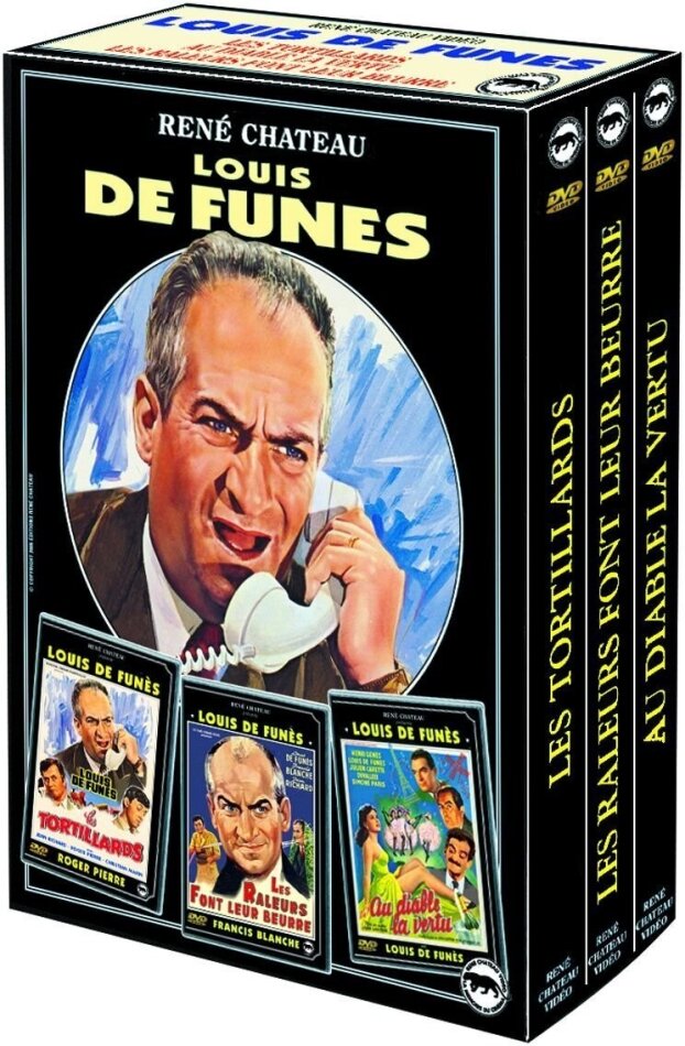 Louis de Funès - Les Tortillards / Les raleurs font leur beurre / Au diable la vertu s/w, 3 DVDs