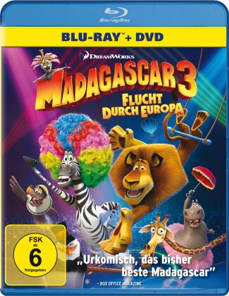 Madagascar 3 - Flucht durch Europa (2012) (Blu-ray + DVD)