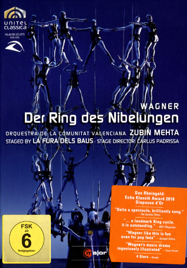 Orquestra de la Comunitat Valenciana, La Fura Dels Baus & Zubin Mehta - Wagner - Der Ring des Nibelungen C Major, Unitel Classica, 8 DVD