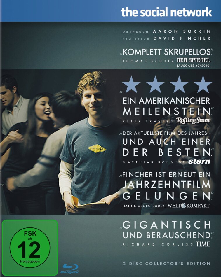 The Social Network - The Facebook Movie (2010) Collector's Edition, 2 Blu-rays