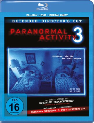 Paranormal Activity 3 (2011) (Director's Cut, Extended Edition, Blu-ray + DVD)