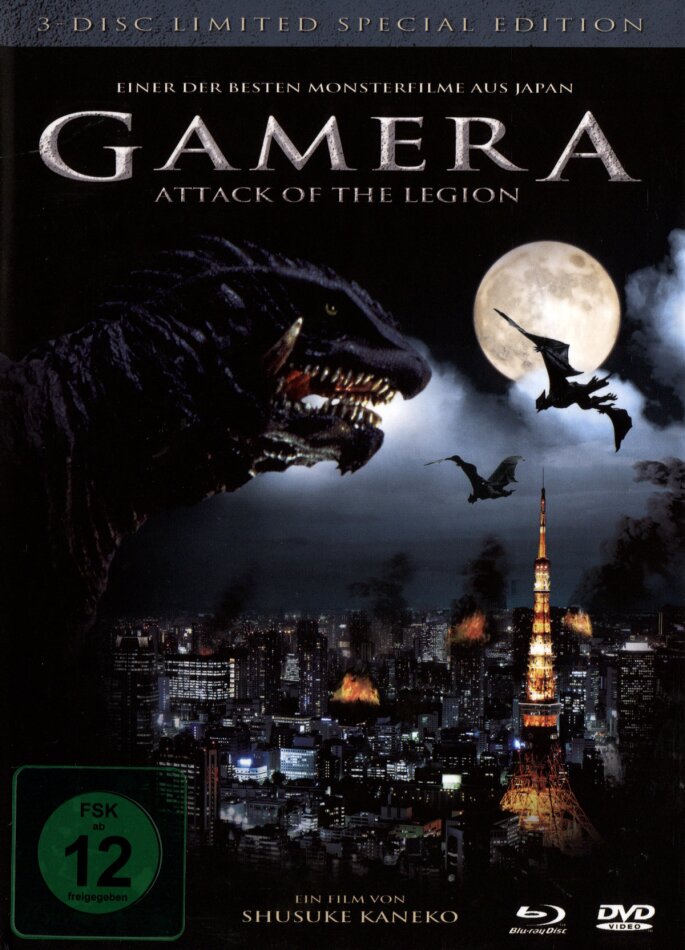Gamera - Attack of the Legion Limited Edition, Blu-ray + 2 DVDs