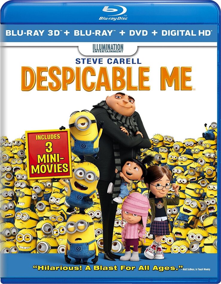 Despicable Me (2010) Blu-ray + Blu-ray 3D (+2D) + DVD