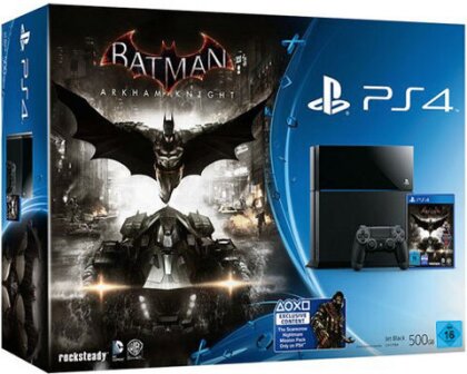 Sony PS4 500GB black Konsole + Batman Arkham Knight
