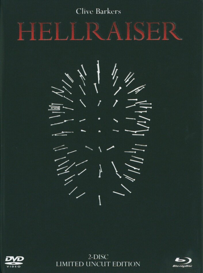 Hellraiser (1987) Black Edition, Édition Limitée, Mediabook, Uncut, DVD + Blu-ray
