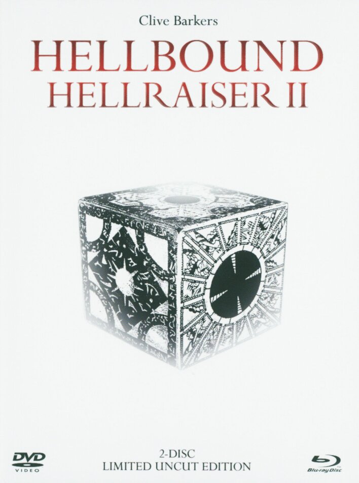 Hellbound - Hellraiser 2 (1988) White Edition, Édition Limitée, Mediabook, Uncut, DVD + Blu-ray