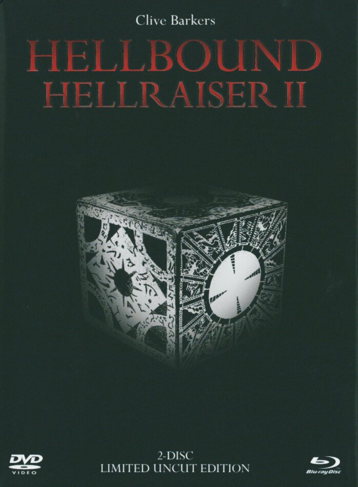 Hellbound - Hellraiser 2 (1988) Black Edition, Édition Limitée, Mediabook, Uncut, DVD + Blu-ray
