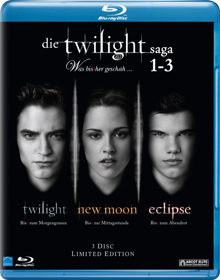 Die Twilight Saga 1-3 - Was bisher geschah Edizione Limitata, 3 Blu-ray