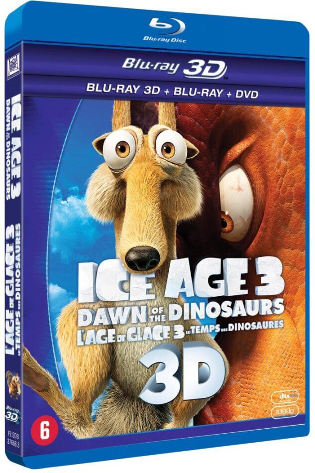 L'age de glace 3 - Le temps des dinosaures (2009) Blu-ray 3D (+2D) + DVD