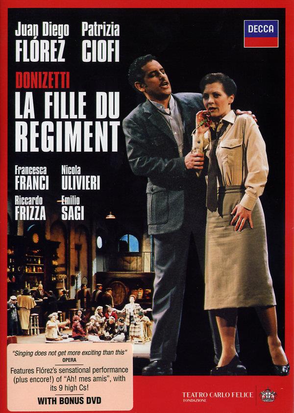 Orchestra of Teatro Carlo Felice, Riccardo Frizza & Juan Diego Flórez - Donizetti - La Fille du Régiment Decca, 2 DVDs