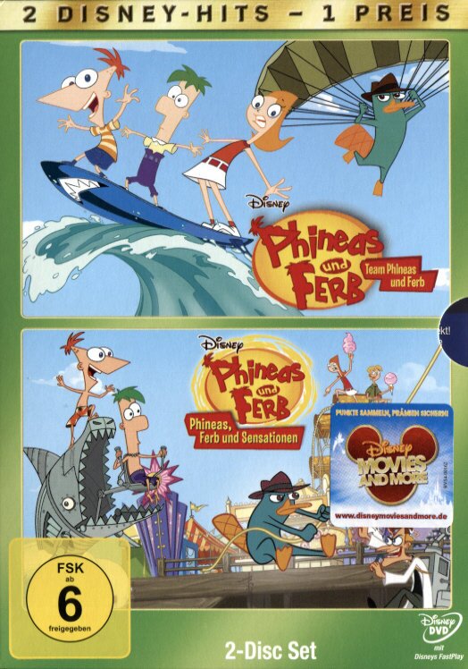 Phineas und Ferb - Team Phineas & Ferb / Phineas, Ferb und Sensationen 2 DVDs